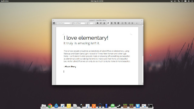 libreoffice en elementary os