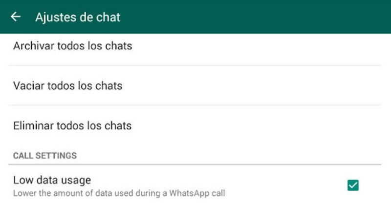 Como ahorrar datos con las llamadas de WhatsApp